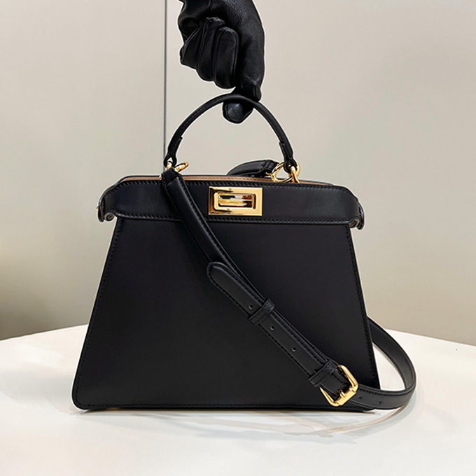 fendi peekaboo iseeu smooth leather medium top handle handbag